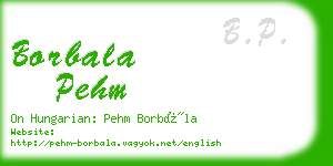 borbala pehm business card